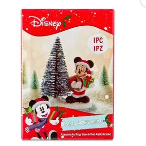 Disney, Santa Mickey Mouse and Christmas Tree Figurine